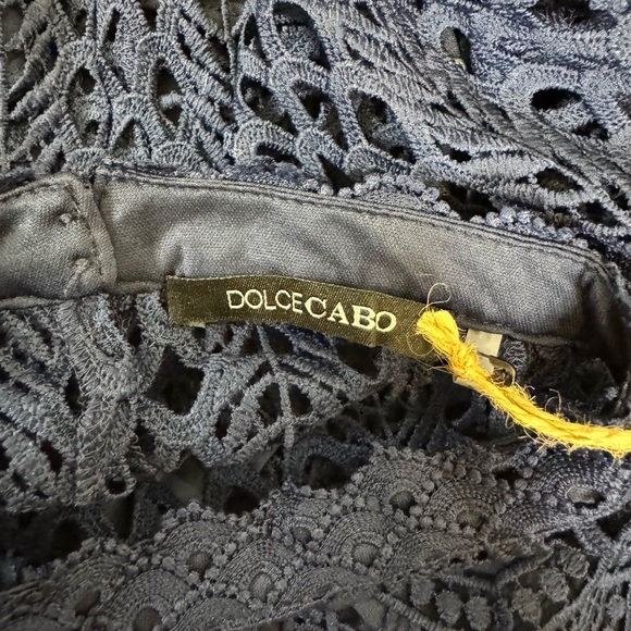 NWT Dolce Cabo Women’s Blue 3/4 Sleeve Ruffled Sleeve DesignerBlouse Size Medium - Picture 8 of 12